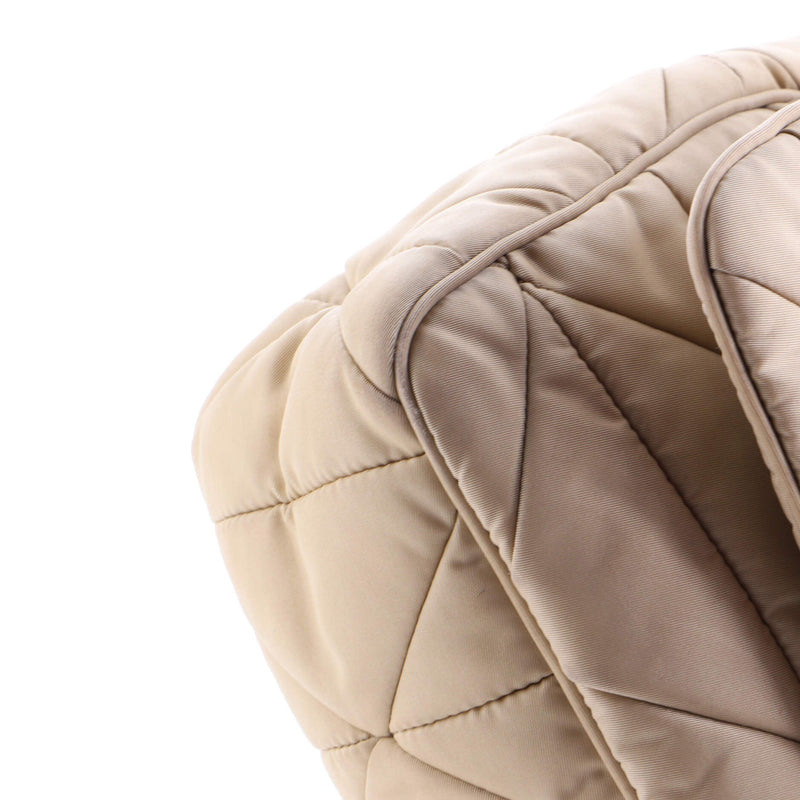 Padded Flap Shoulder Bag Quilted Tessuto