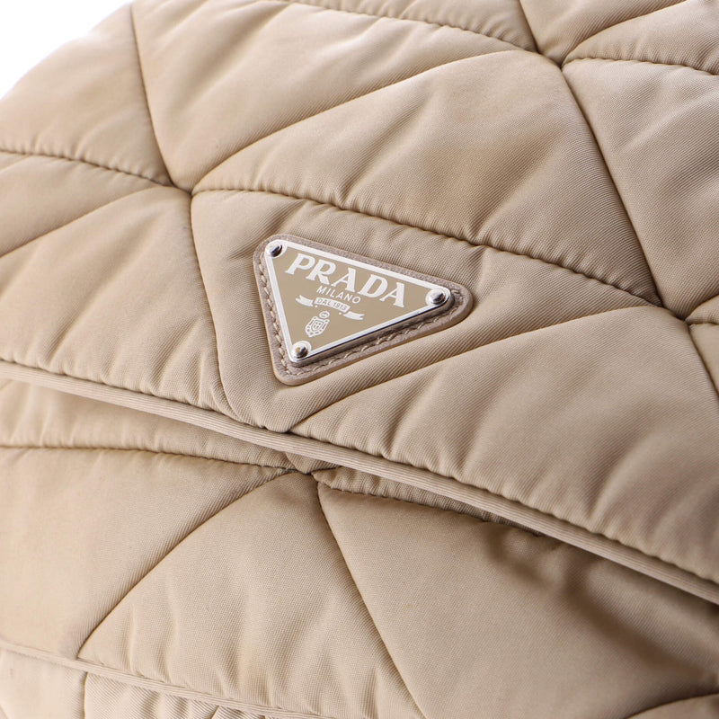 Padded Flap Shoulder Bag Quilted Tessuto