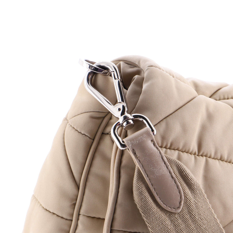 Padded Flap Shoulder Bag Quilted Tessuto