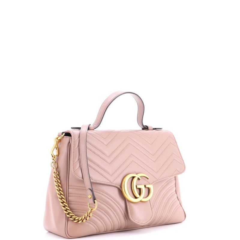 Gg Marmont Top Handle Flap Bag Matelasse