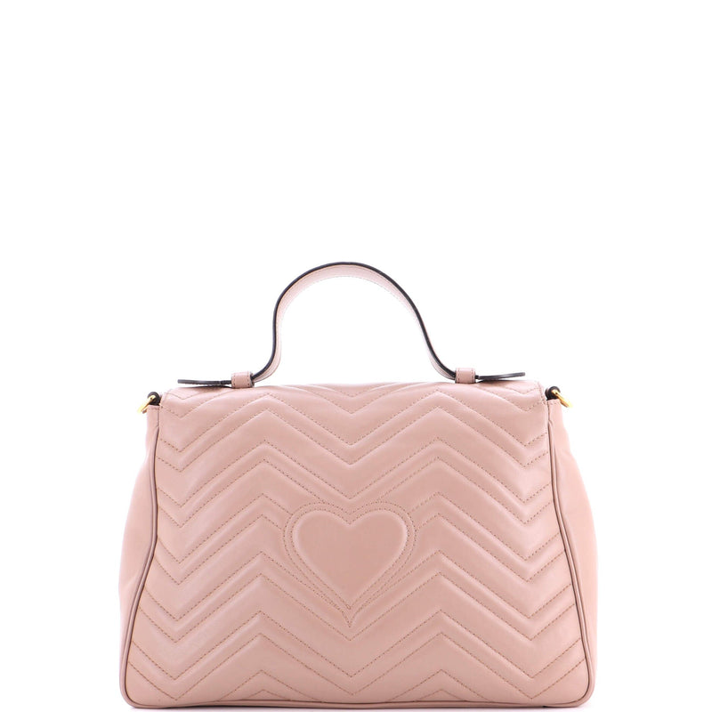 Gg Marmont Top Handle Flap Bag Matelasse