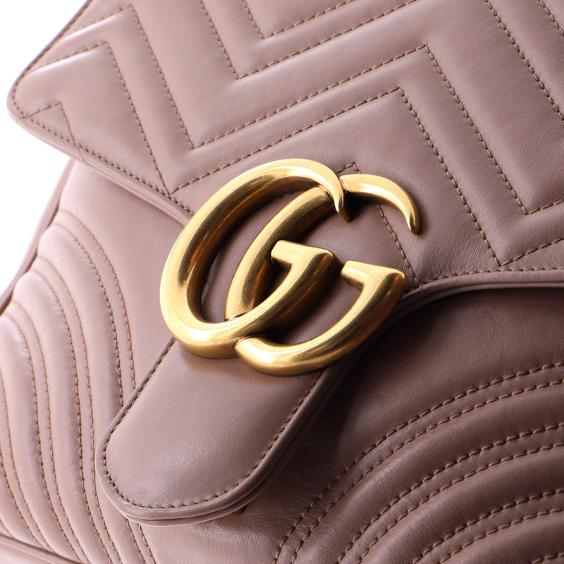 Gg Marmont Top Handle Flap Bag Matelasse