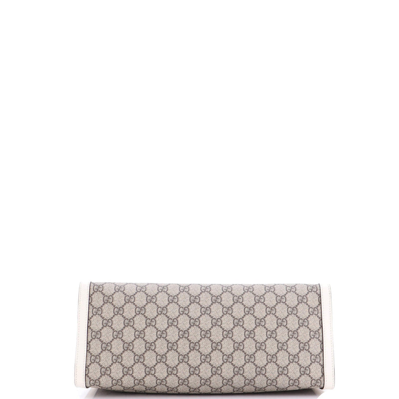 Padlock Chain Tote Gg Coated Canvas With