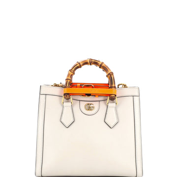 Diana Nm Bamboo Handle Tote Leather