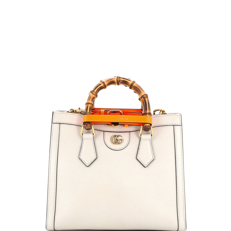 Diana Nm Bamboo Handle Tote Leather