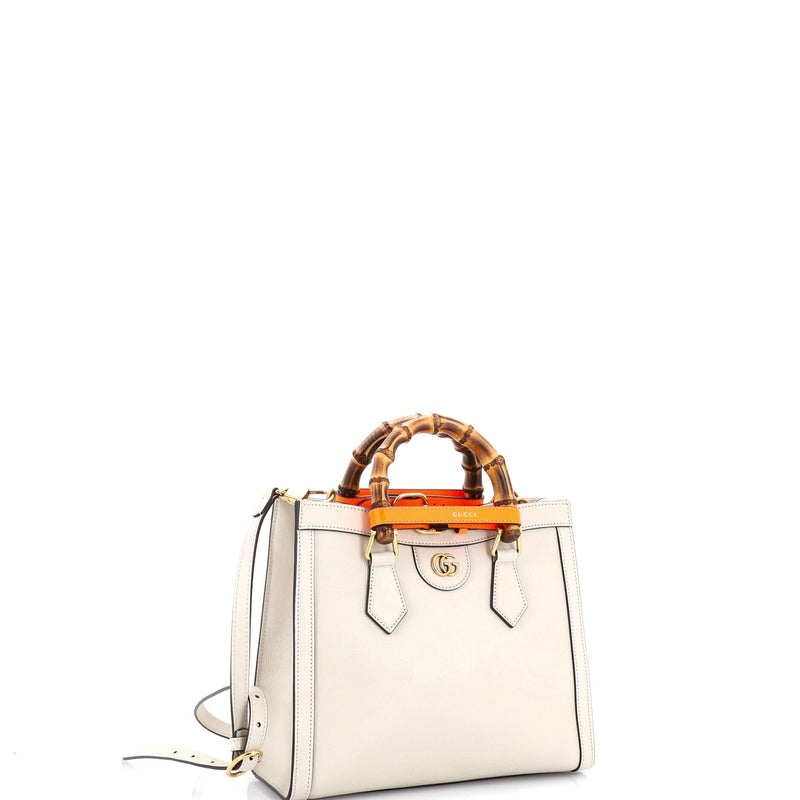 Diana Nm Bamboo Handle Tote Leather