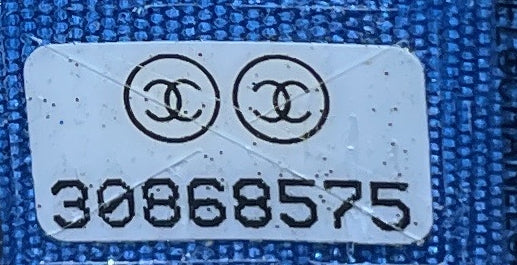 Classic Vanity Case With Chain Striped