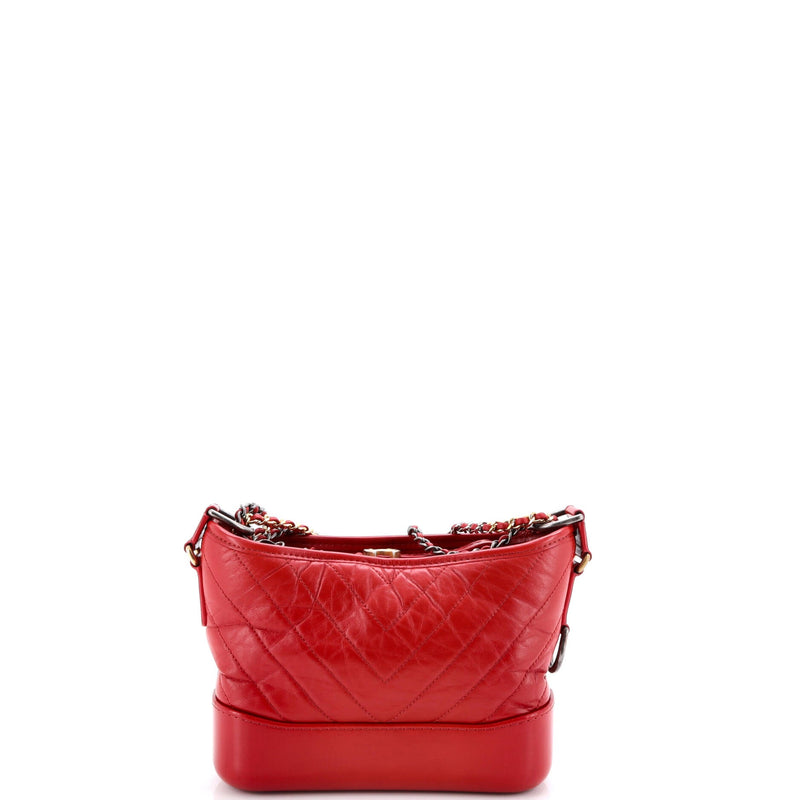 Gabrielle Hobo Chevron Aged Calfskin