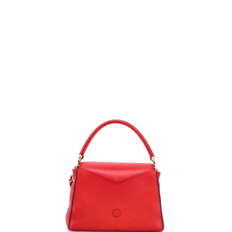 Double V Handbag Calfskin With Canvas