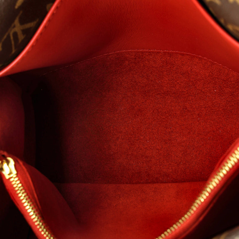 Double V Handbag Calfskin With Canvas