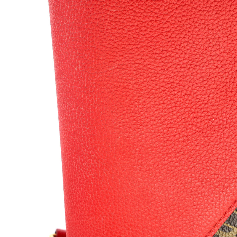 Double V Handbag Calfskin With Canvas