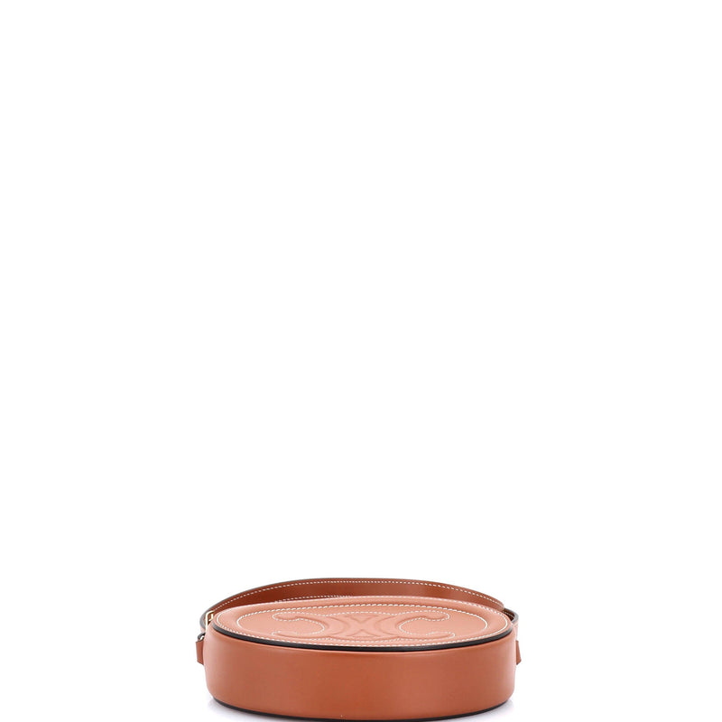 Triomphe Oval Crossbody Bag Leather Mini