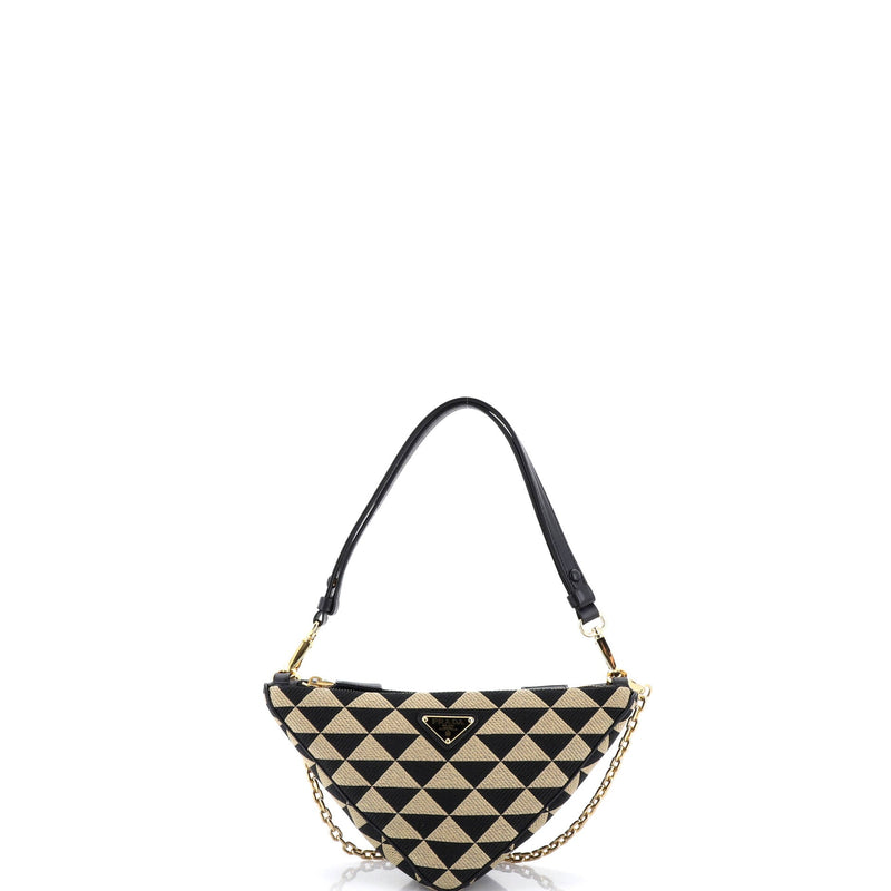 Double Symbole Triangle Bag Leather And