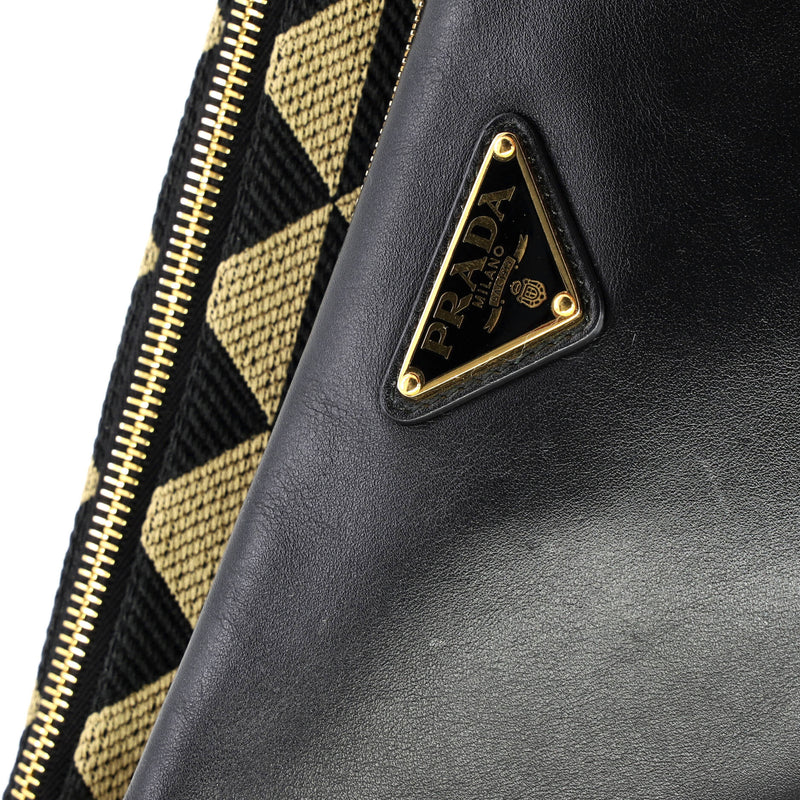 Double Symbole Triangle Bag Leather And