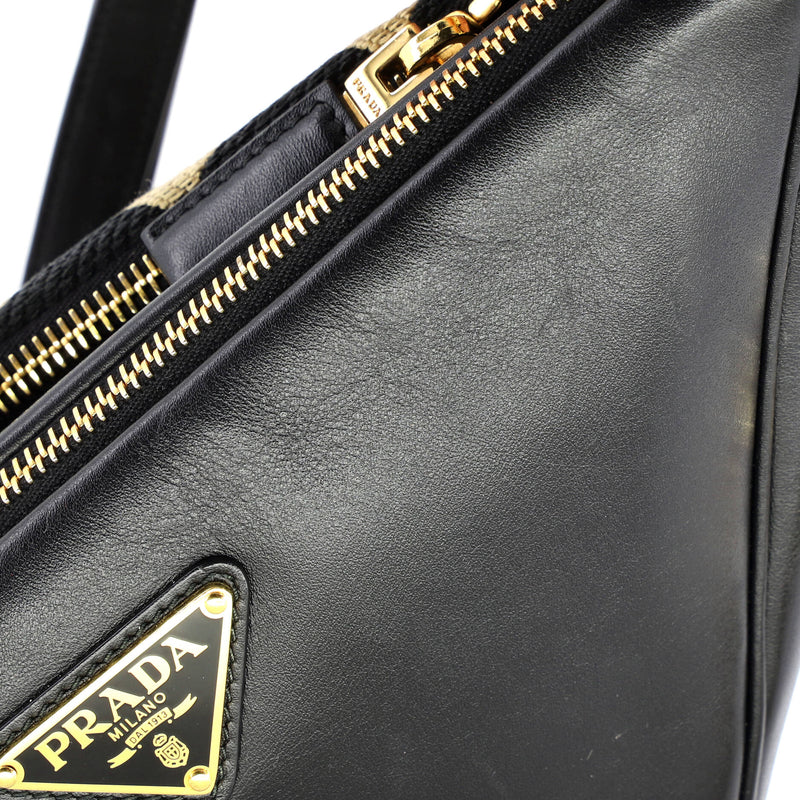 Double Symbole Triangle Bag Leather And