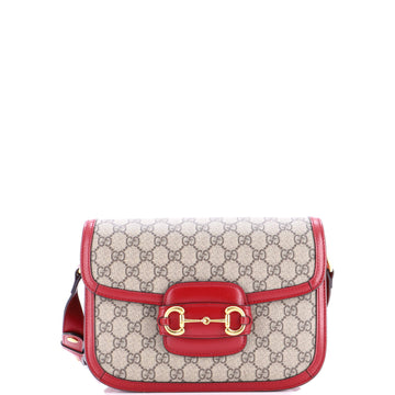 Gucci Horsebit Shoulder Bag Gg Coated