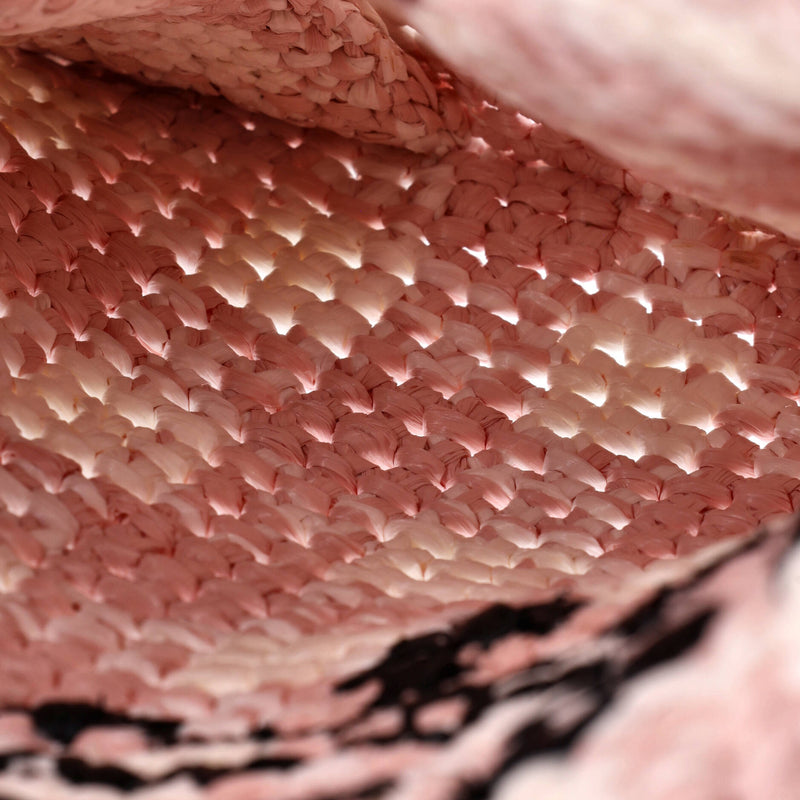 Logo Messenger Bag Printed Raffia Small