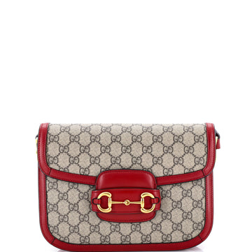 Horsebit Shoulder Bag Gg Coated Canvas