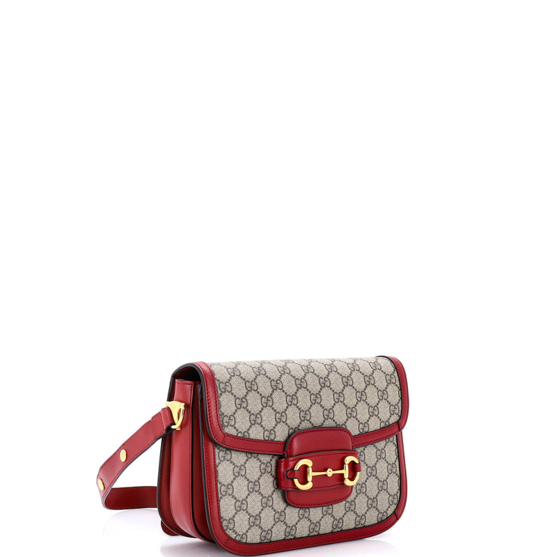 Horsebit Shoulder Bag Gg Coated Canvas