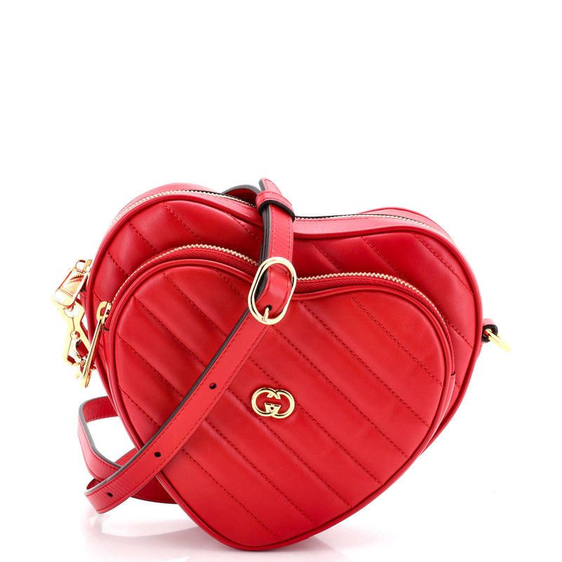 Interlocking G Heart Shoulder Bag