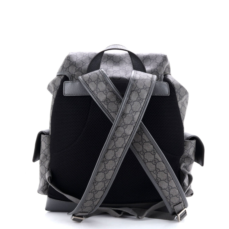 Ophidia Flap Backpack Gg Coated Canvas