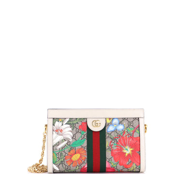 Ophidia Chain Shoulder Bag Flora Gg