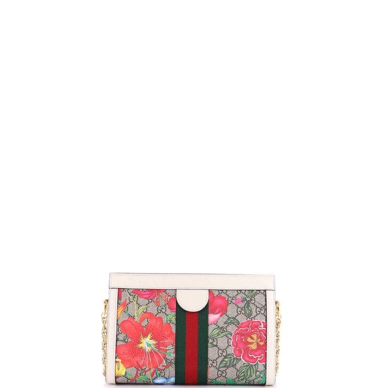Ophidia Chain Shoulder Bag Flora Gg