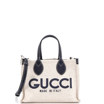 Logo Shopper Tote Printed Canvas Small