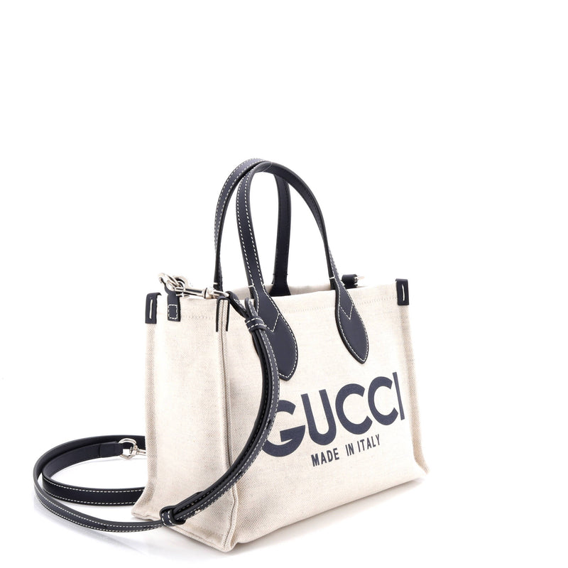 Logo Shopper Tote Printed Canvas Small