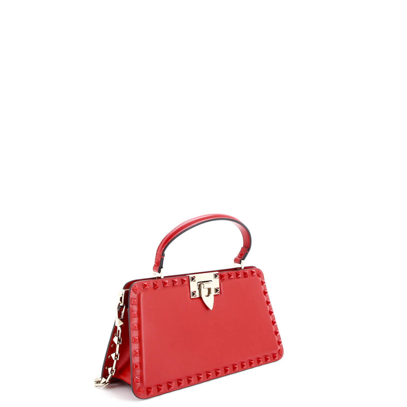 Rockstud Top Handle Bag Leather East