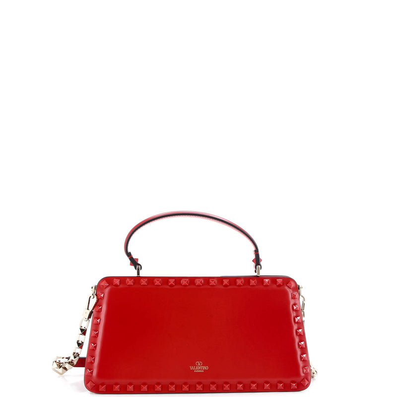 Rockstud Top Handle Bag Leather East