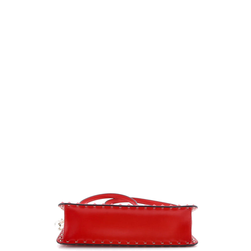 Rockstud Top Handle Bag Leather East