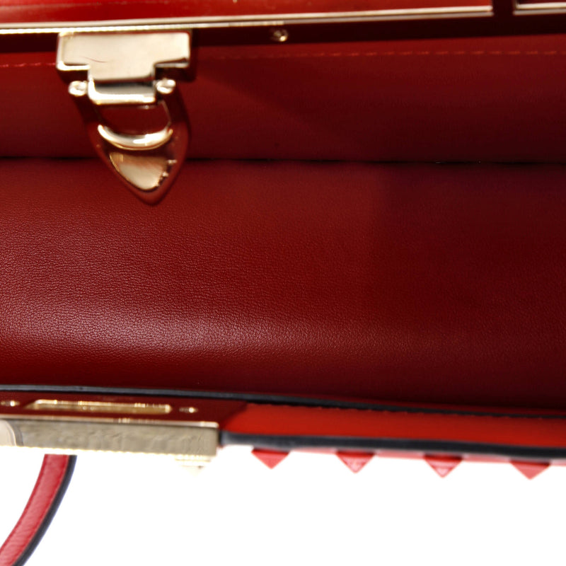 Rockstud Top Handle Bag Leather East