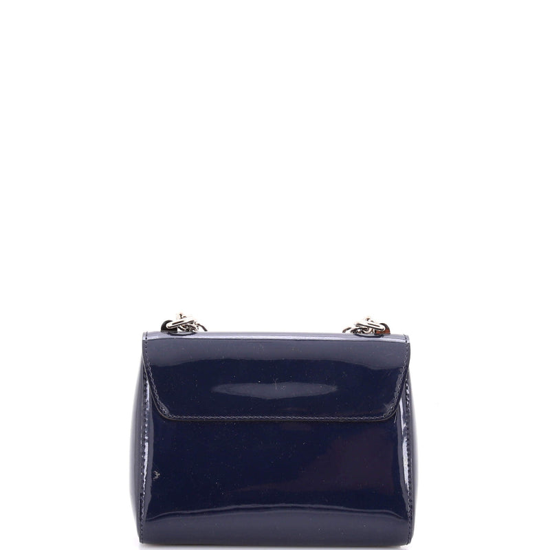 Twist Handbag Vernis With Canvas Pm