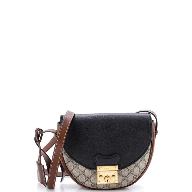 Padlock Saddle Shoulder Bag Gg Coated
