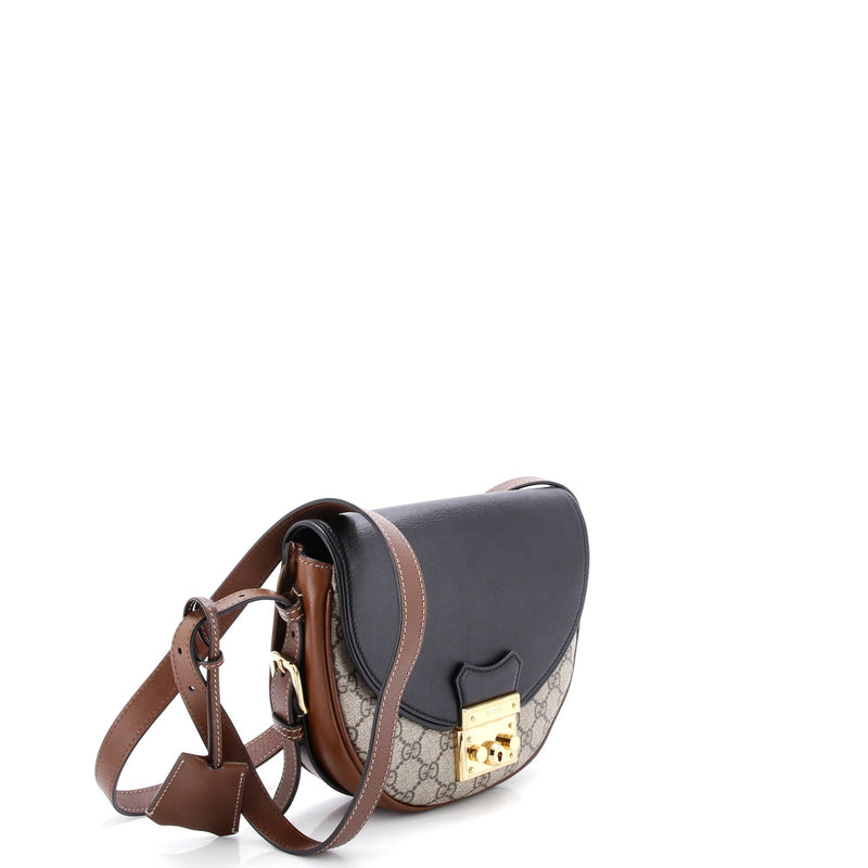 Padlock Saddle Shoulder Bag Gg Coated