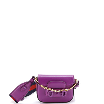 Horsebit Flap Wallet With Strap Leather