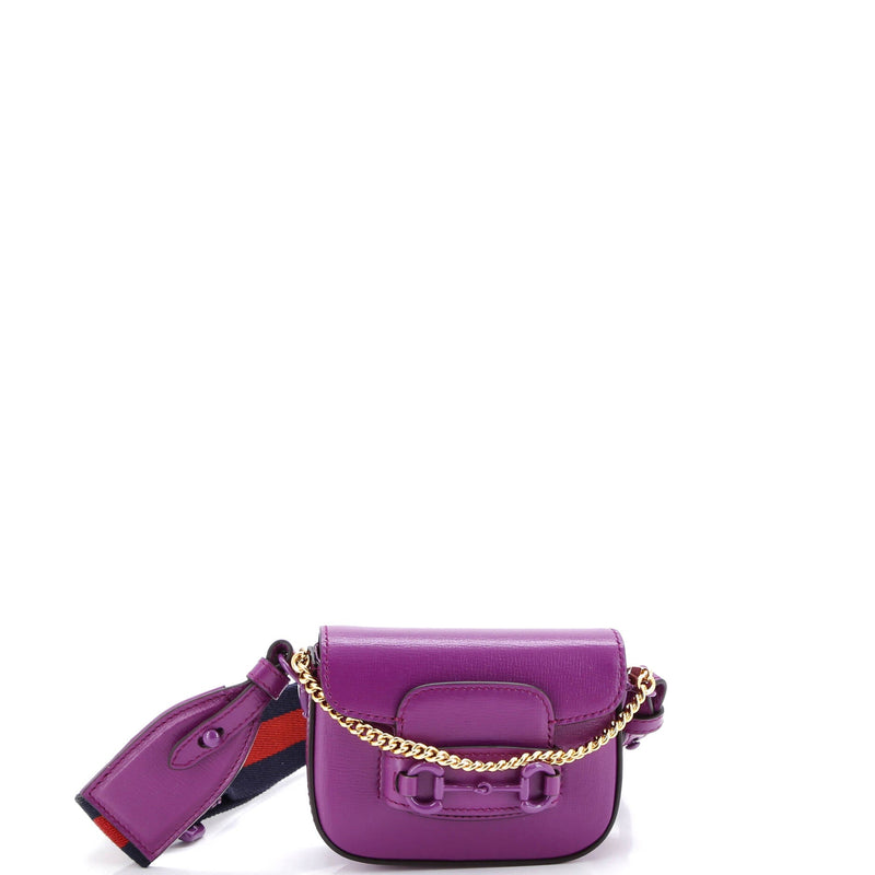 Horsebit Flap Wallet With Strap Leather