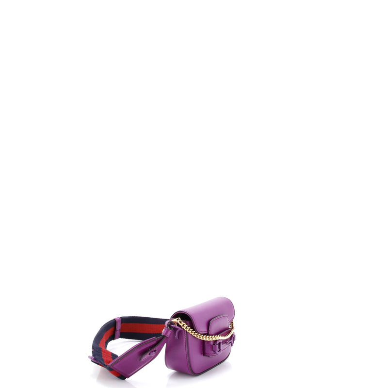 Horsebit Flap Wallet With Strap Leather