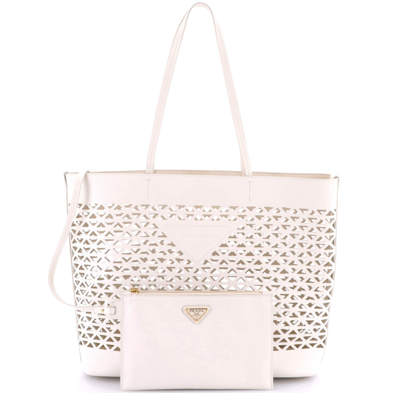 Triangle Logo Shopper Tote Laser Cut