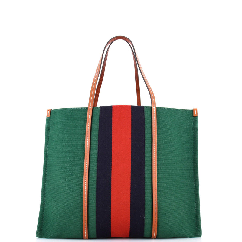 Interlocking G Web Tote Canvas Large