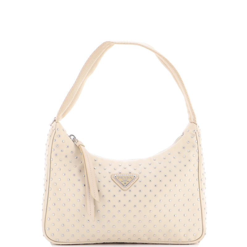 Re-Edition Hobo Studded Tessuto Mini