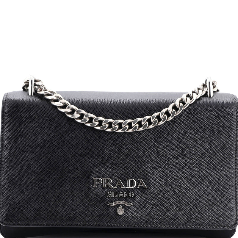 Chain Flap Crossbody Bag Tessuto And