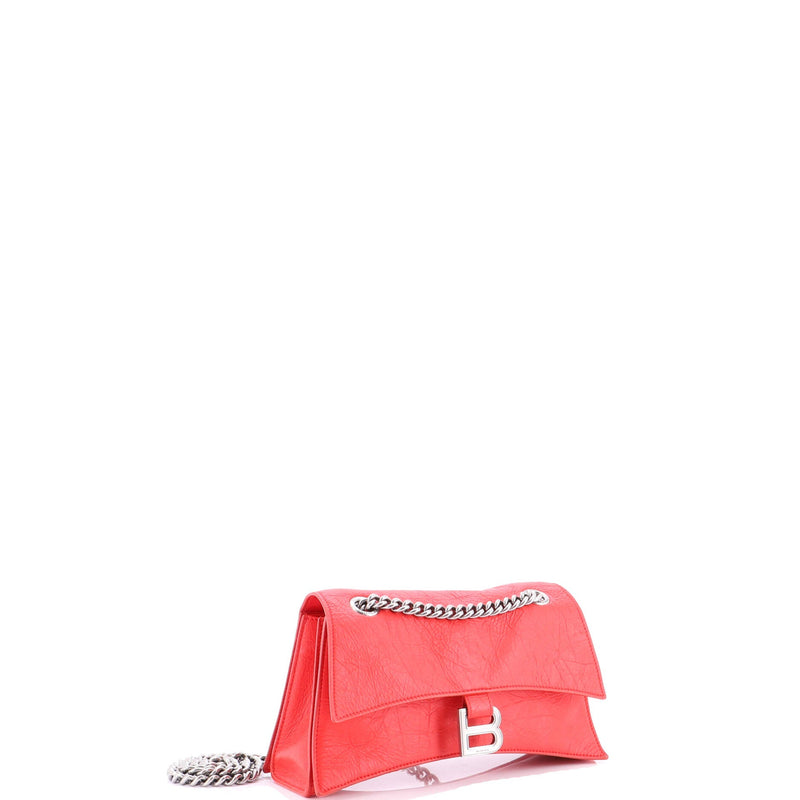 Crush Chain Flap Bag Leather Small