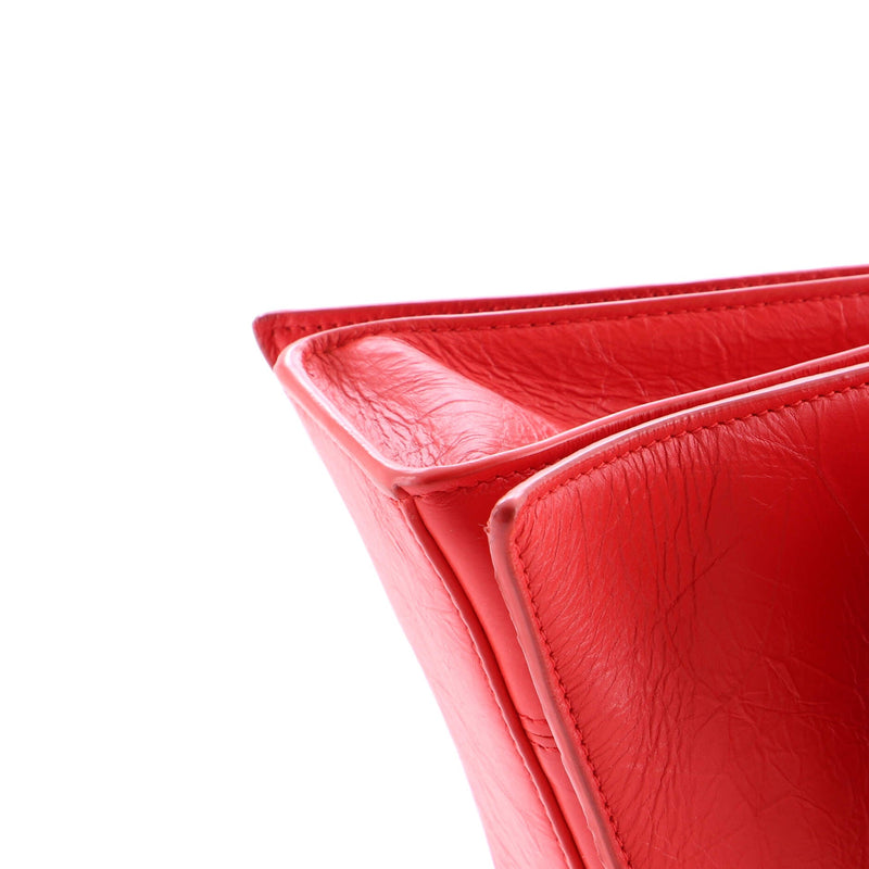 Crush Chain Flap Bag Leather Small