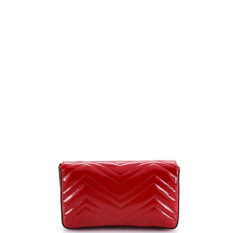 Gg Marmont Flap Bag Matelasse Patent