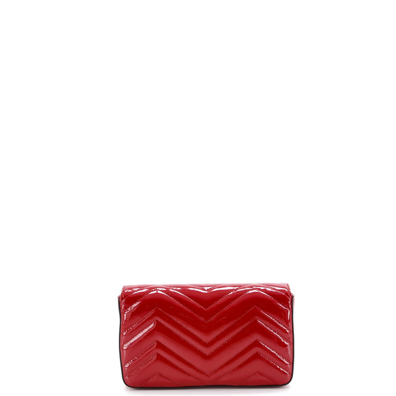 Gg Marmont Flap Bag Matelasse Patent