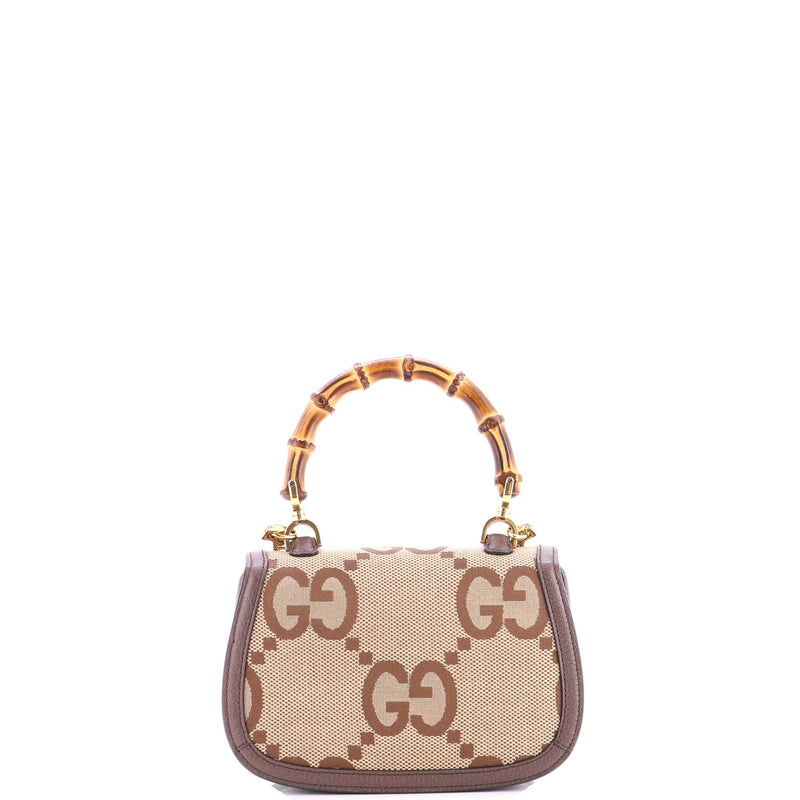 Bamboo Top Handle Bag Jumbo Gg Canvas