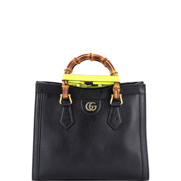 Diana Nm Bamboo Handle Tote Leather