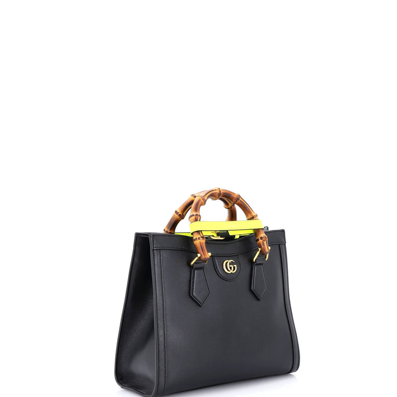 Diana Nm Bamboo Handle Tote Leather